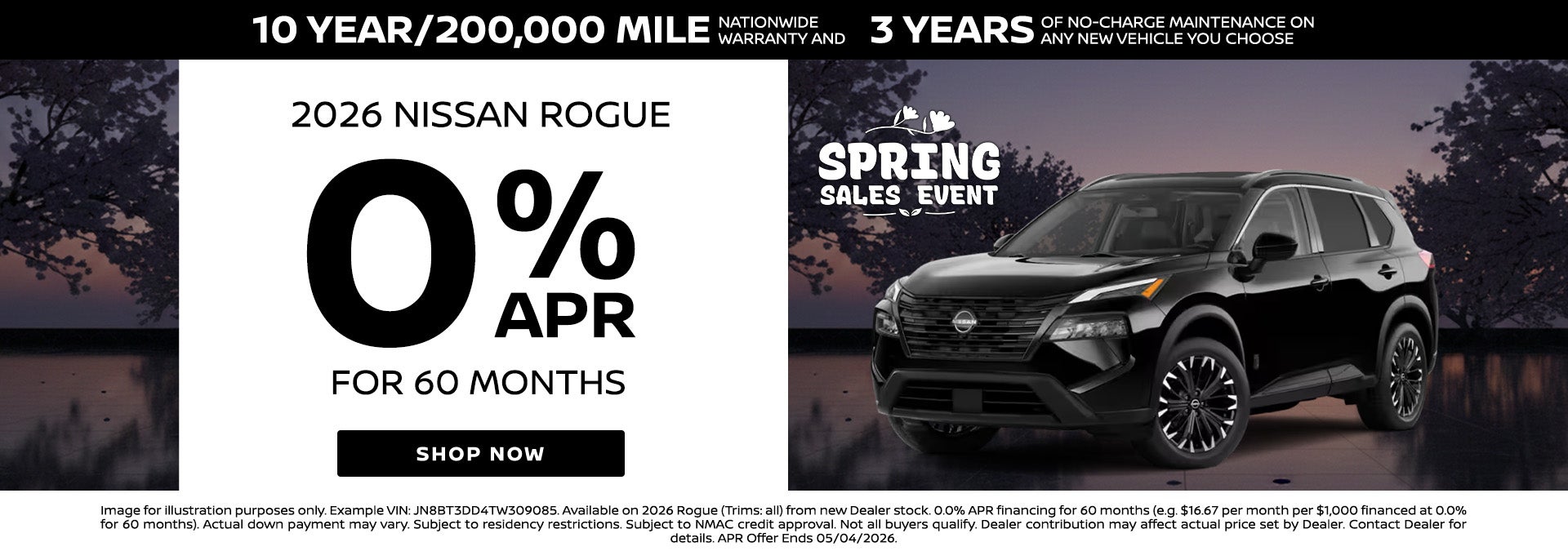 Finance 2026 Nissan Rogue