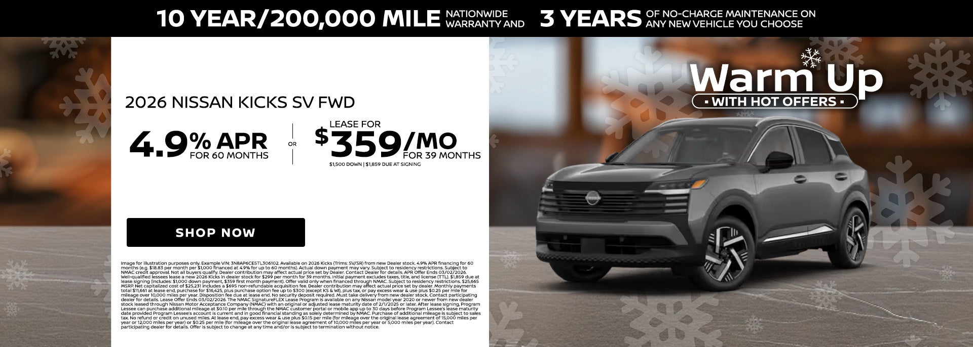 Offers on 2026 Nissan Kicks