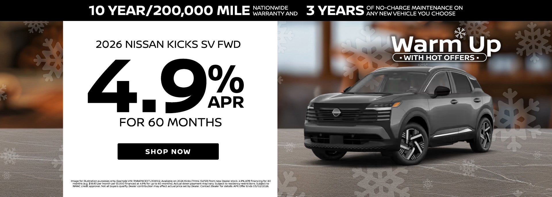 Finance 2026 Nissan Kicks