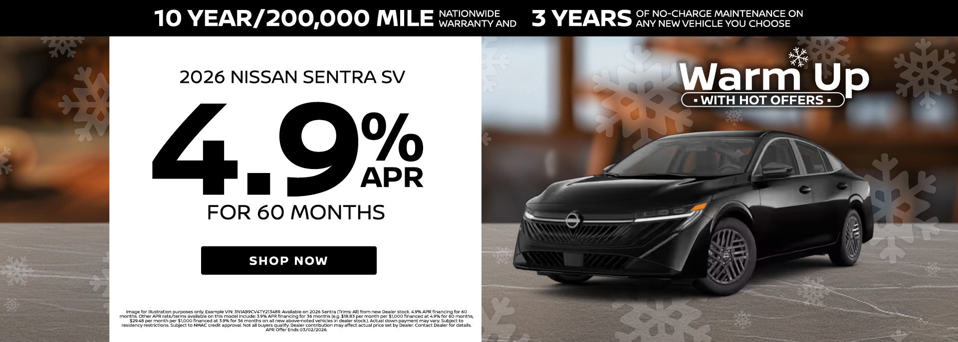 Finance 2026 Nissan Sentra