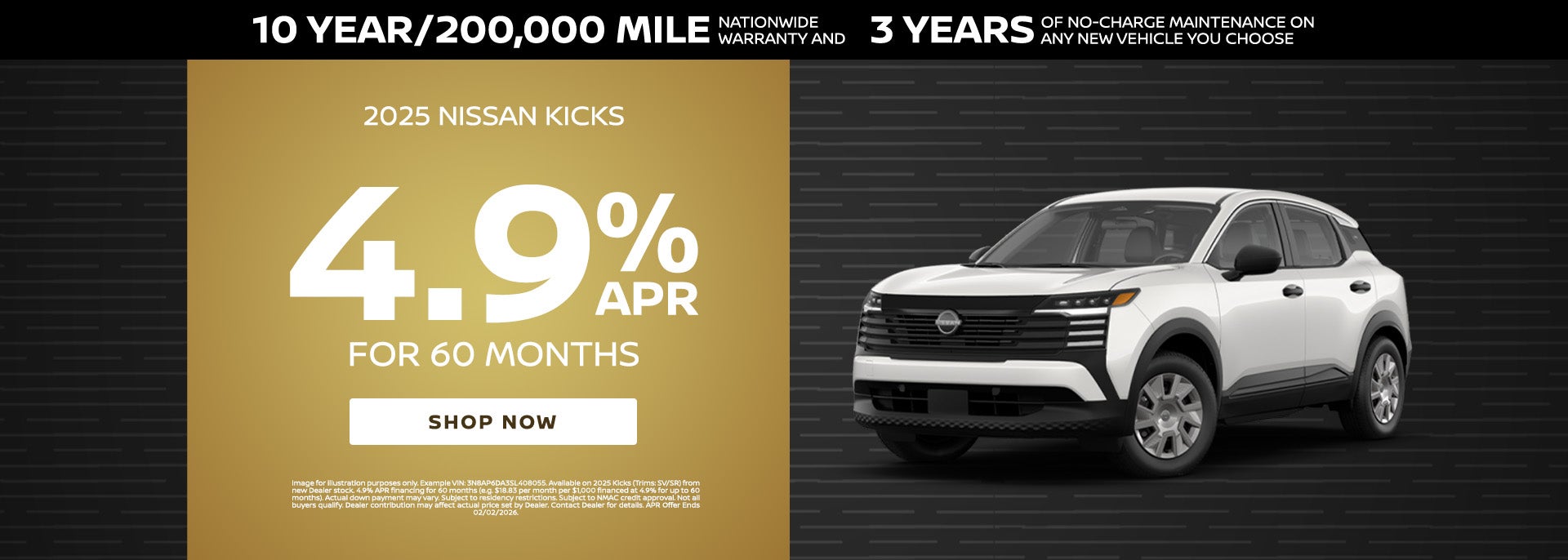 4.9% APR 2025 Nissan Kicks