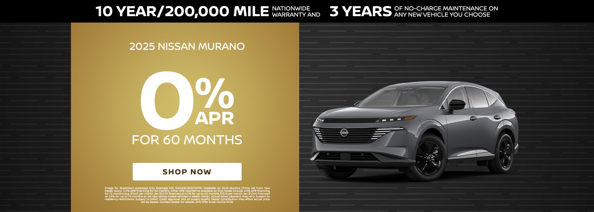 0% APR 2025 Nissan Murano