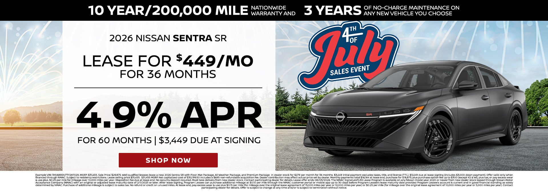 0% APR Nissan Finance Special