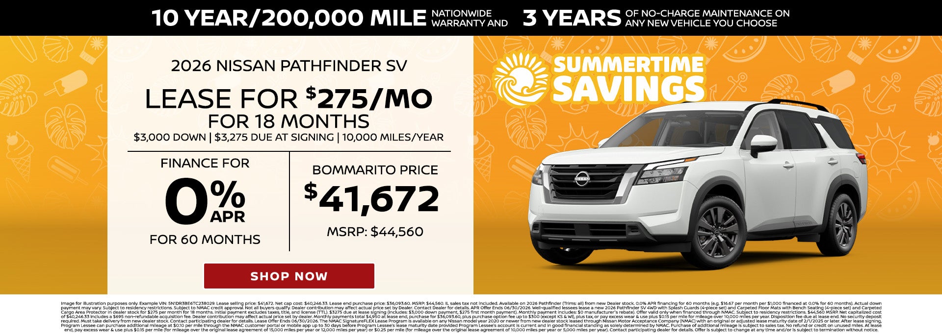 2026 Nissan Pathfinder Offer