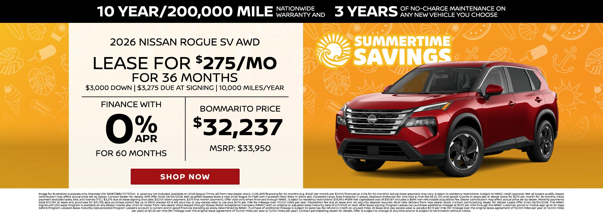2026 Nissan Rogue Offer