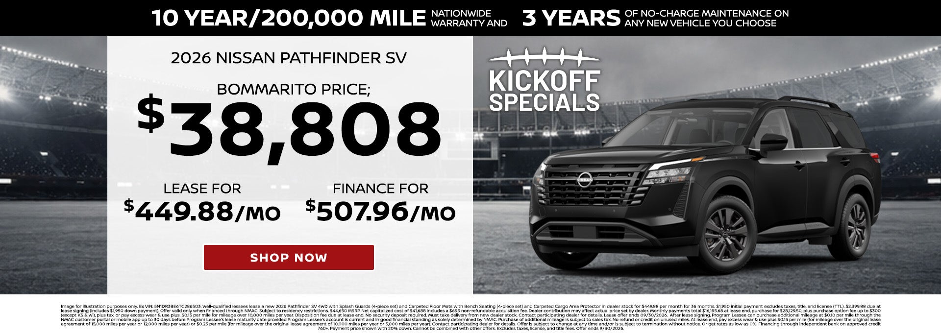 2026 Nissan Pathfinder Lease & Finance Deals At Bommarito 