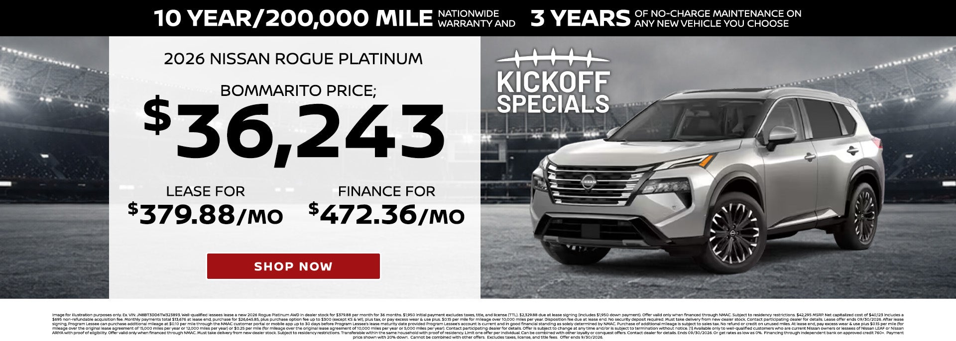 '26 Nissan Rogue Lease & Finance Deals At Bommarito Ballwin